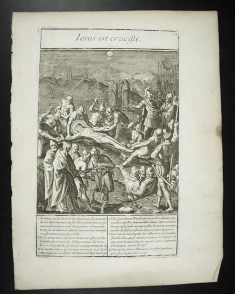 CRUCIFIXION LA VIE De Notre Sauveur Jesus Christ C1650 Michael NATALIS