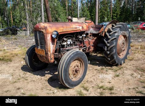 rusty old Massey-Ferguson tractor on display Stock Photo - Alamy