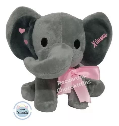 Recuerdos Elefante Peluche Personalizados Baby Shower Ni A En Venta En