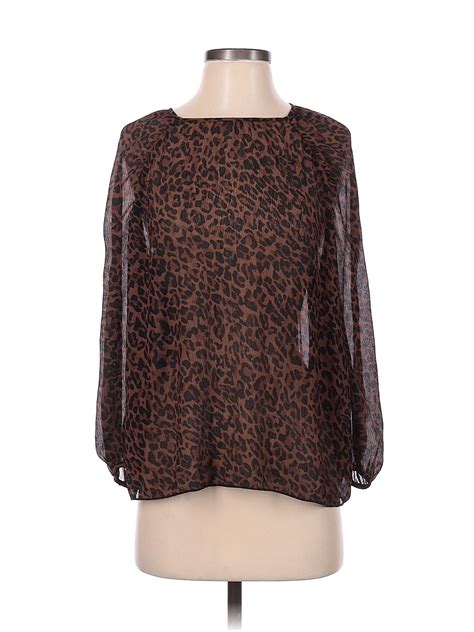 Zara Brown Long Sleeve Blouse Size Xs 81 Off Thredup