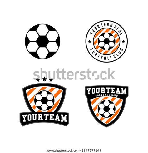 Set Emblem Football Club Logo Tamplate Stock Vector (Royalty Free ...