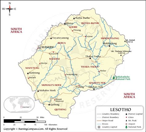 Lesotho Map