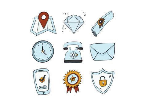 Hand-drawn icon set by Lana Mironova on Dribbble