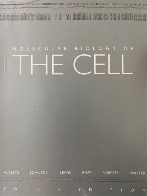 Molecular Biology Of The Cell 4th Edition By Bruce Alberts Hobbies