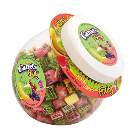 Piece Chewing Gum Fruit Flavors Jar Canel S