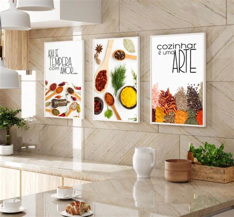 Quadro Decorativo Cozinhar É Uma Arte Temperos Para Cozinha