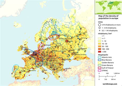 Population of Europe - World in maps