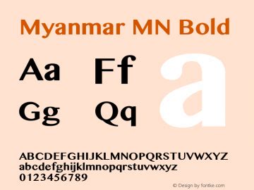 Myanmar MN Font,Myanmar MN Bold Font,MyanmarMN-Bold Font|Myanmar MN ...