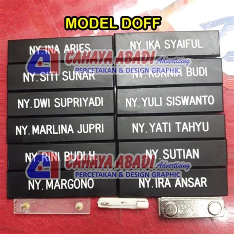 Jual Name Tag Atau Nama Dada Atau Papan Nama Grafir Nyonya Di Lapak