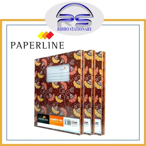 Jual Buku Tulis Quarto Hard Cover Paperline Isi 100 Lembar 1 Pcs