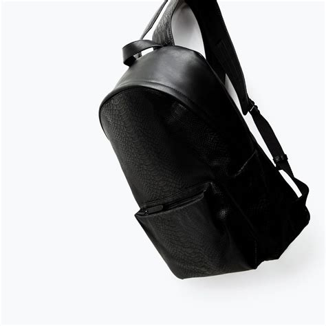 black leather backpack mens zara - Sana Rushing