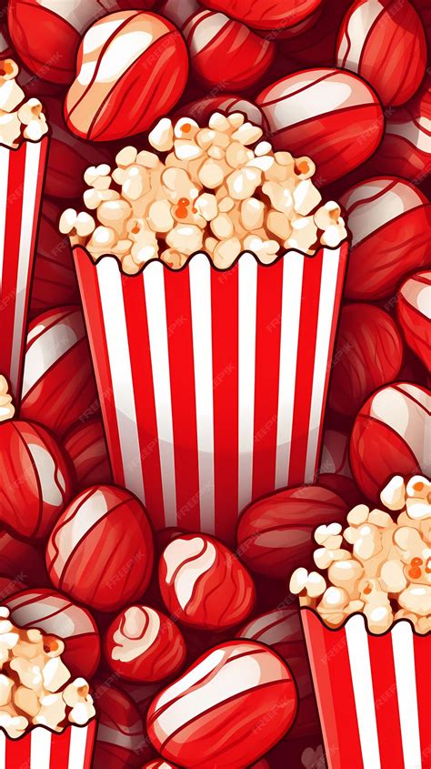 premium ai image wallpaper popcorn background food corn illustration