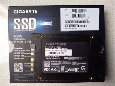 SSD диск GIGABYTE 2 5 480 Гб SATA III NAND TLC GP GSTFS31480GNTD