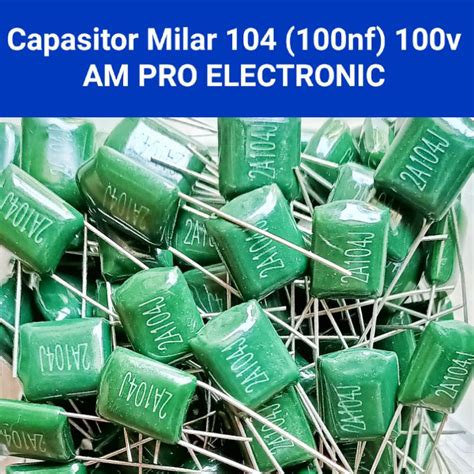 Jual Kapasitor Milar V Nf Capacitor Mylar N Uf