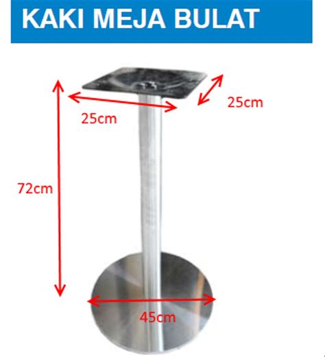 Jual Tiang Kaki Bulat Stainless Meja Kaki Kursi Bar Cafe Di Lapak