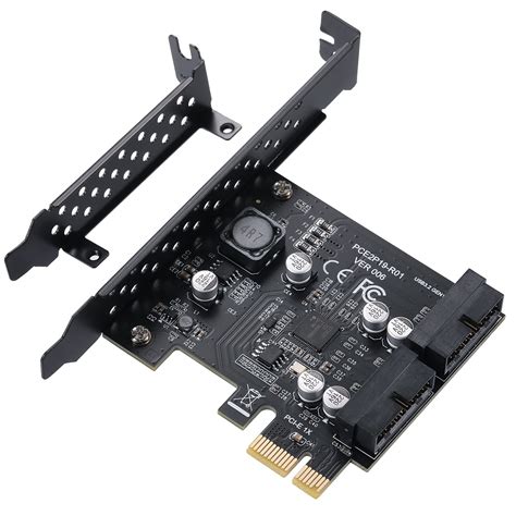 Amazon BEYIMEI PCIE 1X To 2 Port 19Pin Expansion Card USB 3 2