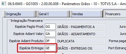 Agro Linha Datasul GGP Como bloquear os títulos das entregas do