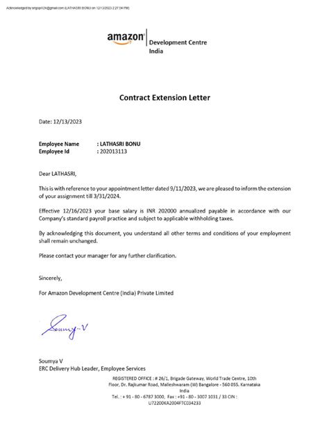 Contract Extension | PDF