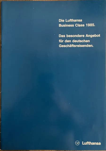 Lufthansa Airlines Business Class Service Brochure Vintage B