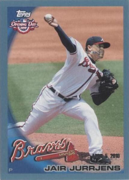 Topps Opening Day Blue Jair Jurrjens For Sale Online