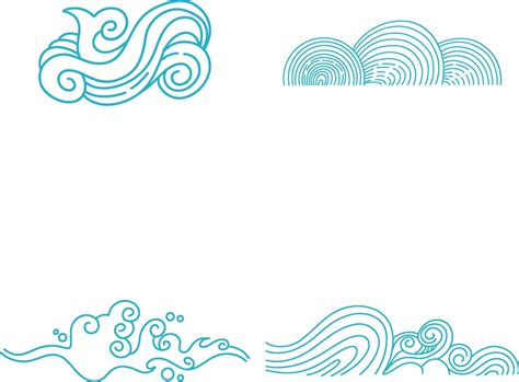 Chinese Traditional Wave. Chinese Pattern. Vector Icon Set 36893173 ...