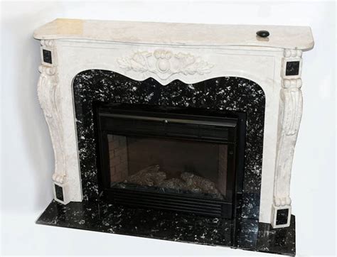 Cast Stone Fireplace Surround With Electric Fire