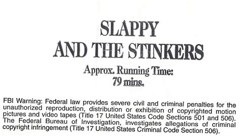 Slappy And The Stinkers | VHSCollector.com