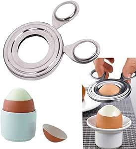 Anicy Eierschneider Edelstahl Eierköpfer Egg Topper Cutter Ei Scissor