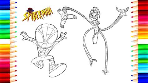 Spider Man And Doctor Octopus Carolyn Trainer Coloring Pages Marvel S