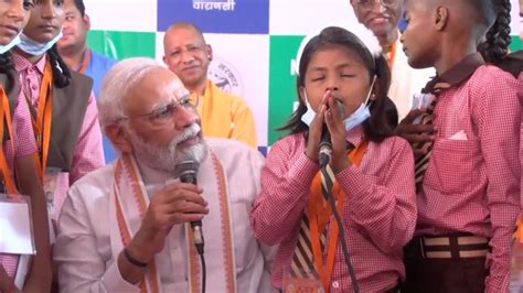 PM Modi interaction with children in Varanasi