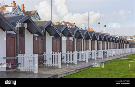 Beach Huts At Bridlington Yorkshire Stock Photo Alamy