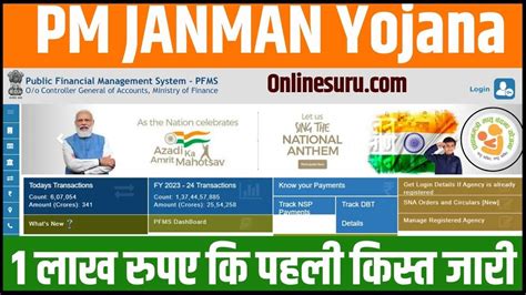 Pm Janman Yojana 2024 पीएम जनमन योजना कि 1 लाख रुपए कि पहली किस्त जारी