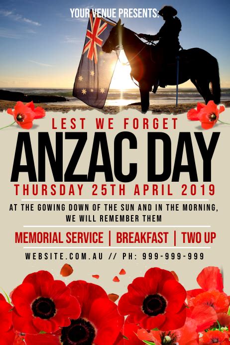 Copy Of Anzac Day Poster Postermywall