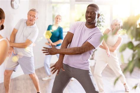 Group of Multiethnic Mature People Dancing Hip Hop Stock Image - Image ...