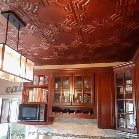 Copper Ceiling Tiles Installation Shelly Lighting