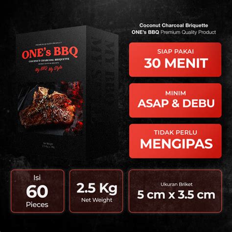 Jual Ones Bbq Kg Briket Arang Batok Kelapa Coconut Charcoal For