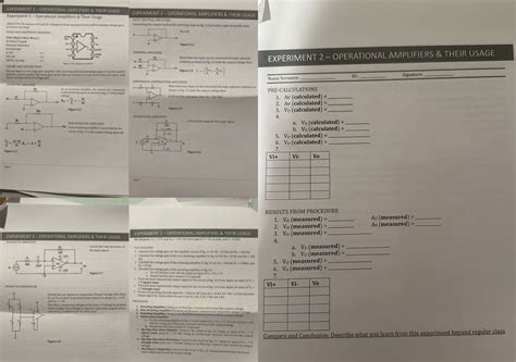 Solved Operational Amplifiers Calculations All Of The Chegg