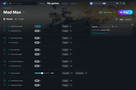 Mad Max Cheats Trainers For Pc Wemod