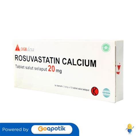 Jual ROSUVASTATIN CALCIUM OGB DEXA MEDICA 20 MG BOX 30 TABLET Shopee