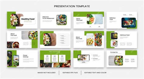 Modèle De Présentation Powerpoint Alimentaire Vecteur Premium