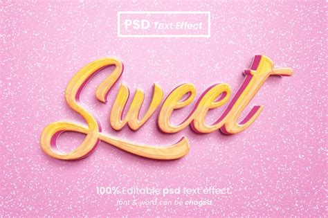 Premium Psd Sweet D Editable Psd Text Effect