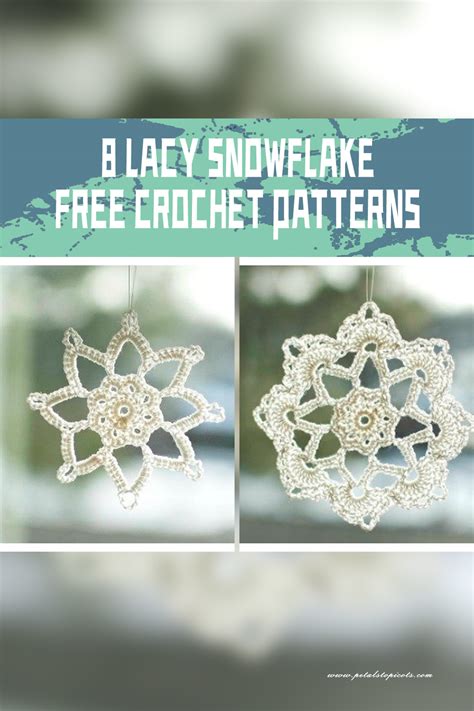 8 Lacy Snowflake Crochet Patterns FREE IGOODideas