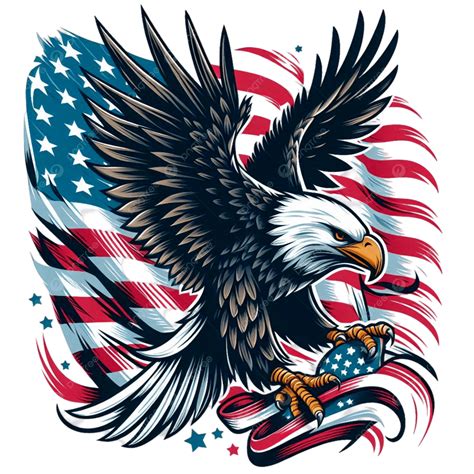 Imagen águila Americana Flaf American Bald Eagle USA Flag Icon Logo