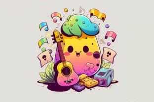 Music Kawaii Graphic Graphic by Poster Boutique · Creative Fabrica