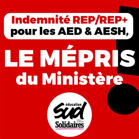 Indemnit Rep Rep Pour Les Aed Aesh Le M Pris Du Minist Re Sud