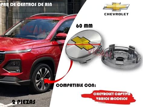 Par De Centros De Rin Chevrolet Captiva 60 Mm Envío gratis