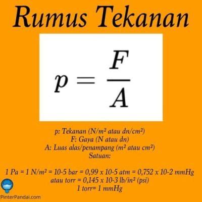 Rumus Tekanan Fisika Bersama Contoh Soal Dan Jawaban