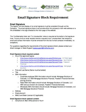 Fillable Online Email Signature Block Requirement Fax Email Print