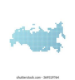 Map Russia Vector Icon Blue Modern Stock Vector Royalty Free