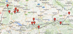 Map Of Southern Germany And Austria | Campus Map